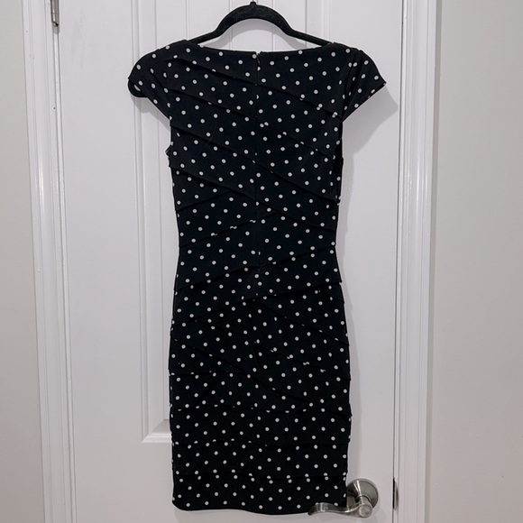 DAIIIBABYYY  -  French Lace Polyester Fiber Patchwork Dress, Summer V-neck, Elegant Polka Dot, Waistband, Slimming Long Skirt